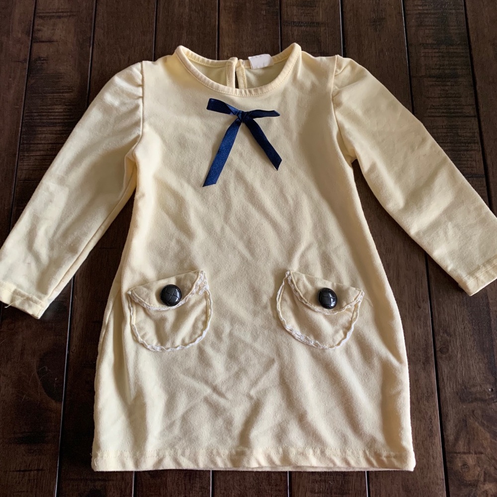 Girls Yellow Vintage Dress